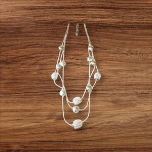 Women's gold crystal disc necklace